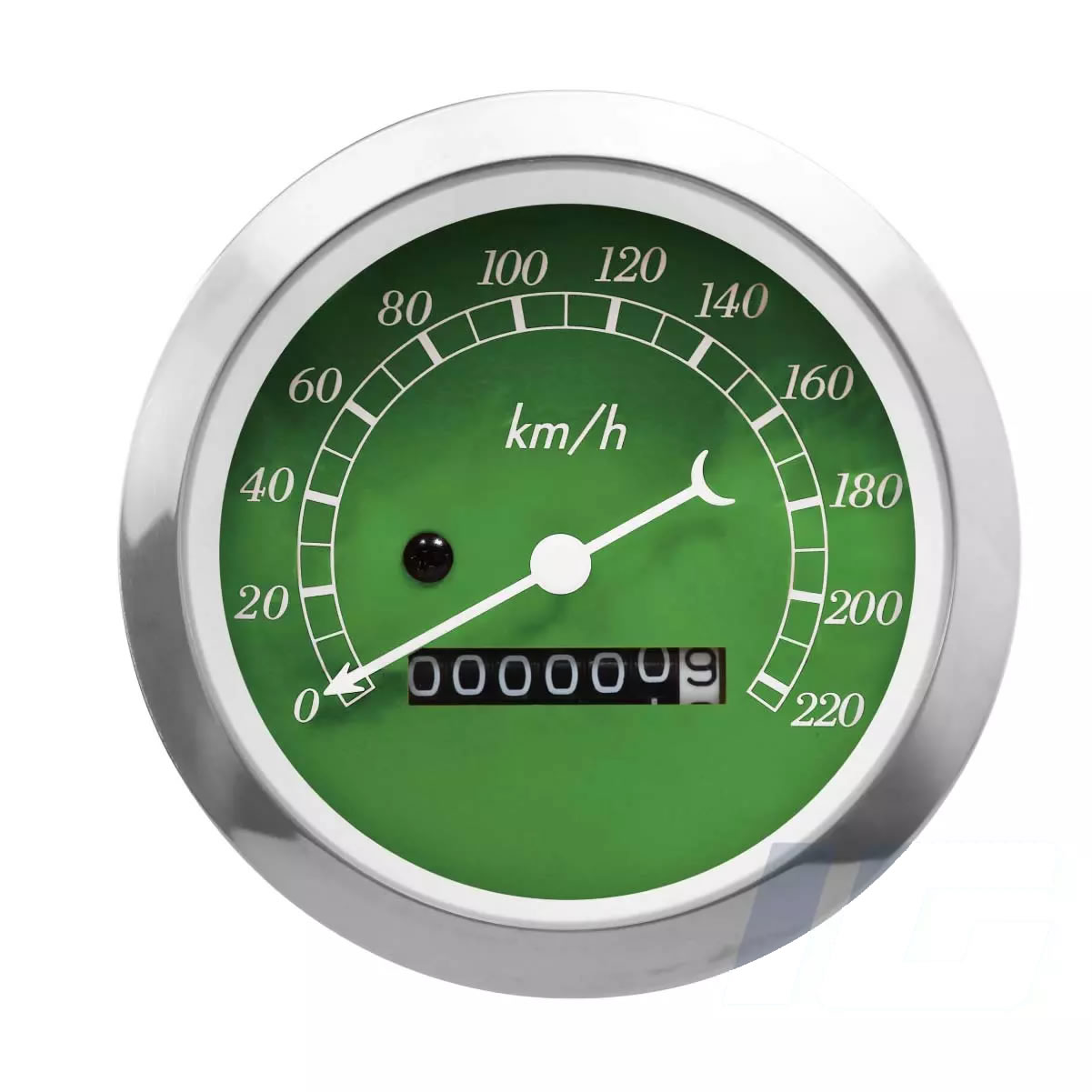 Green Face White Needle - Mechanical Speedometers